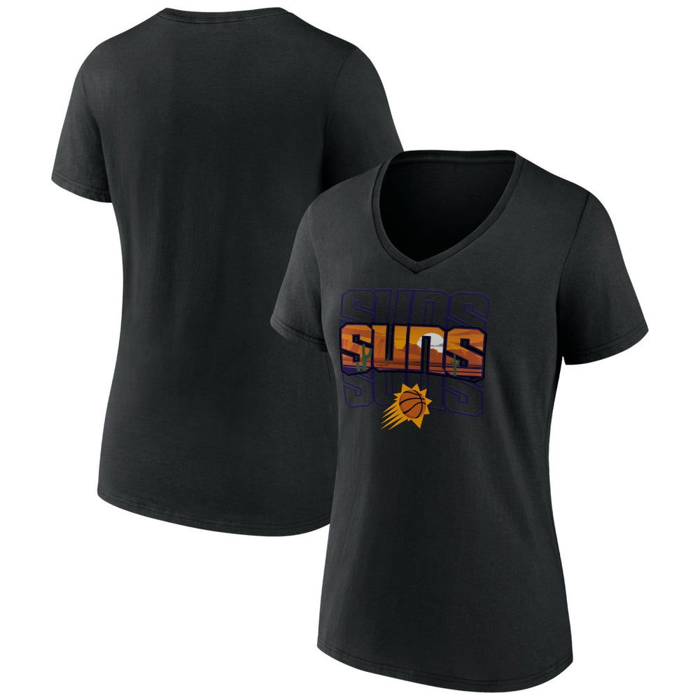 NBA - Phoenix Suns Women's Announcer V-Neck T-Shirt - Black