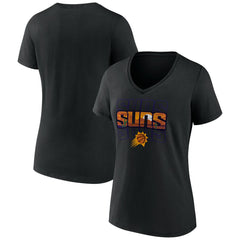 NBA - Phoenix Suns Women's Announcer V-Neck T-Shirt - Black