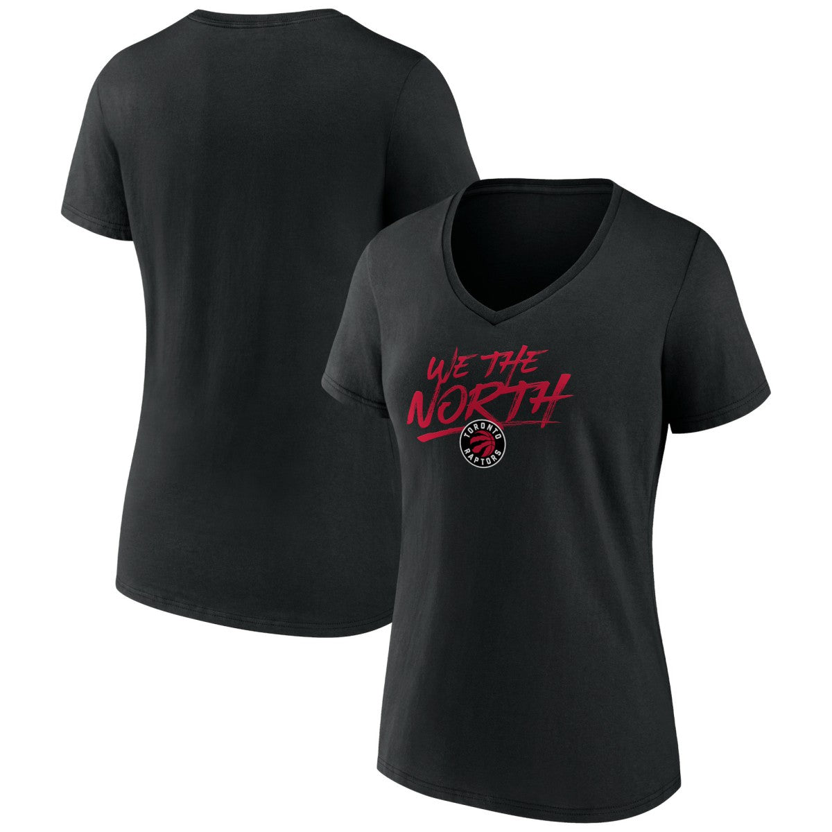 NBA - Toronto Raptors Women's Announcer V-Neck T-Shirt - Black