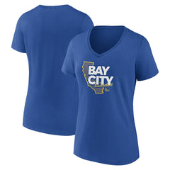 NBA - Golden State Warriors Women's Huddle V-Neck T-Shirt - Royal