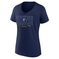 NBA - Memphis Grizzlies Women's Huddle V-Neck T-Shirt - Navy
