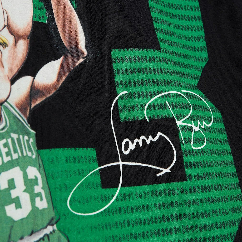 Mitchell & Ness - Larry Bird Boston Celtics Hardwood Classics Caricature T-Shirt - Black