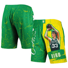 Mitchell & Ness - Larry Bird Boston Celtics Hardwood Classics Player Burst Shorts - Kelly Green