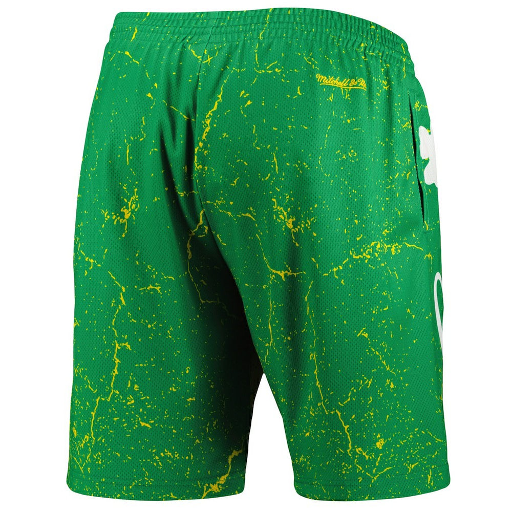 Mitchell & Ness - Larry Bird Boston Celtics Hardwood Classics Player Burst Shorts - Kelly Green