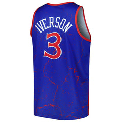 Mitchell & Ness - Allen Iverson Philadelphia 76ers 1996-97 Hardwood Classics Player Burst Tank Top - Royal
