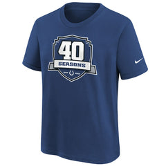 Indianapolis Colts Youth 40th Anniversary T-Shirt Blue - Nike