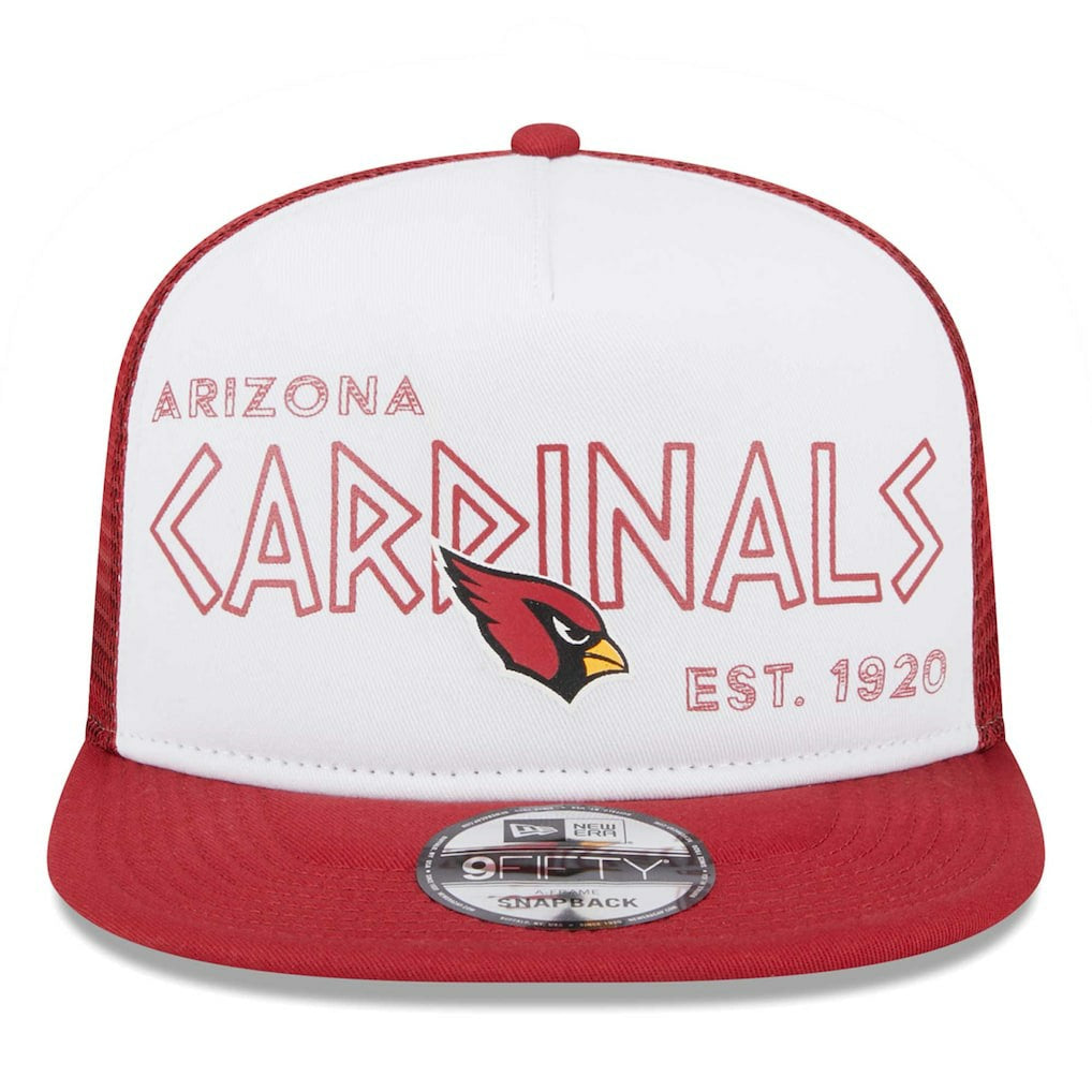Arizona Cardinals New Era Banger 9FIFTY Trucker Snapback Hat White/Cardinal - NFL