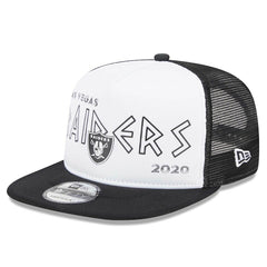 Las Vegas Raiders New Era Banger 9FIFTY Trucker Snapback Hat White/Black - NFL