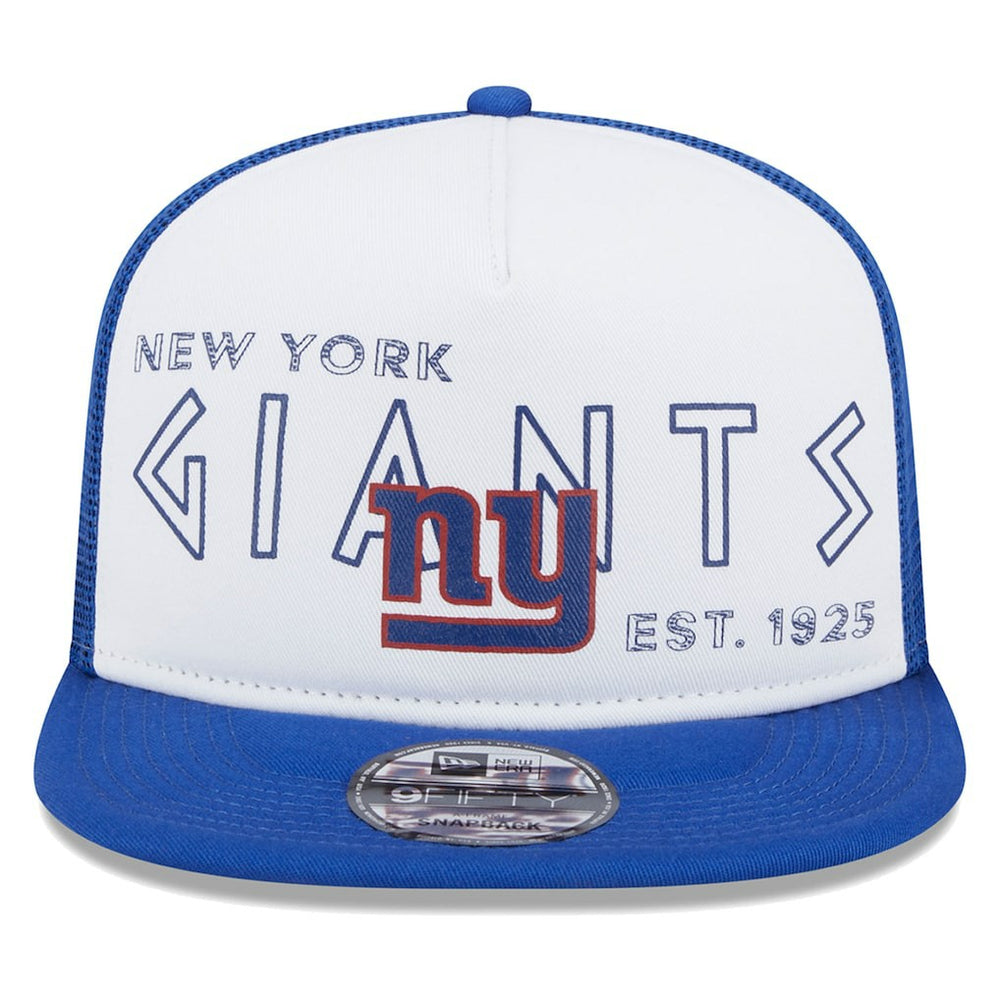 New York Giants New Era Banger 9FIFTY Trucker Snapback Hat White/Royal - NFL