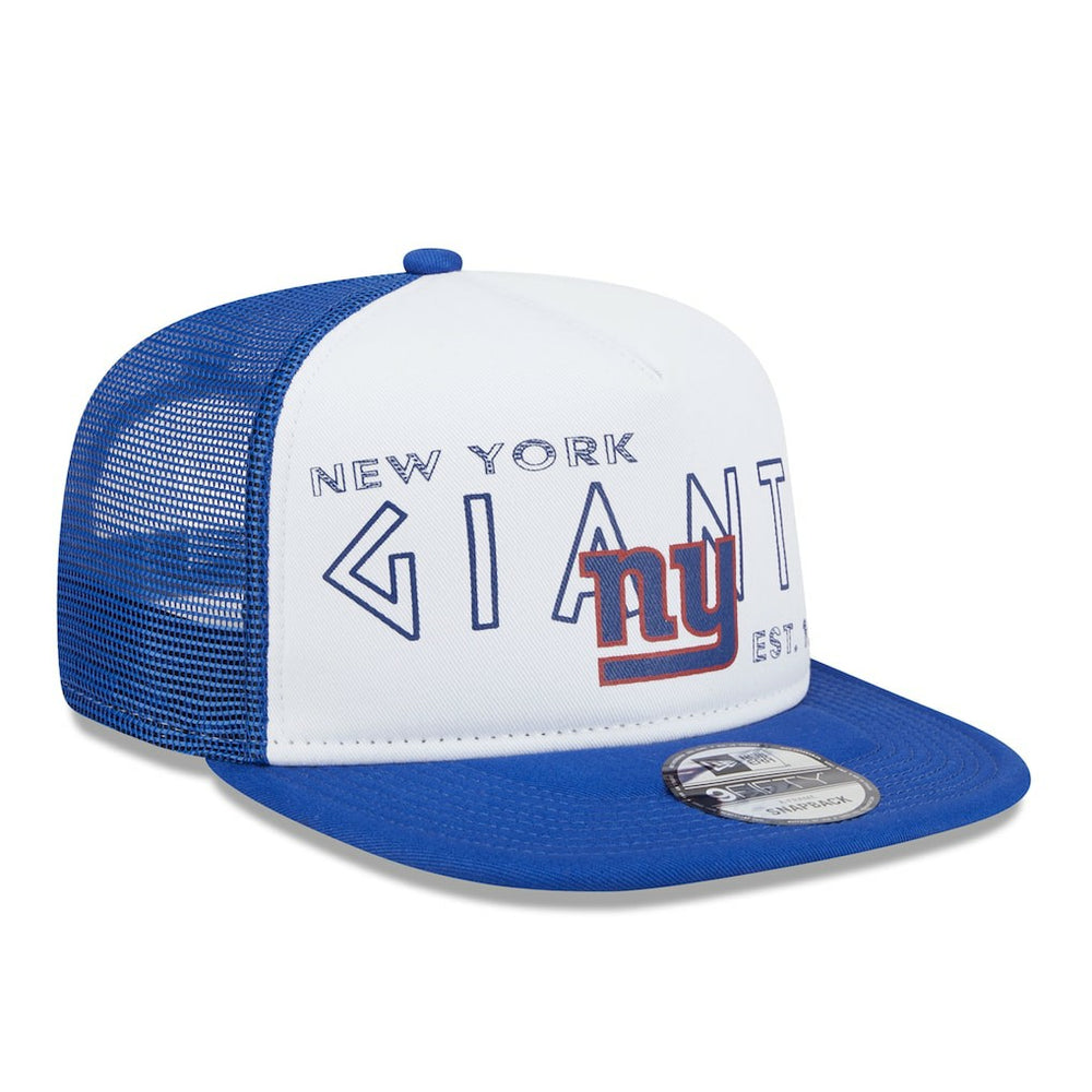 New York Giants New Era Banger 9FIFTY Trucker Snapback Hat White/Royal - NFL