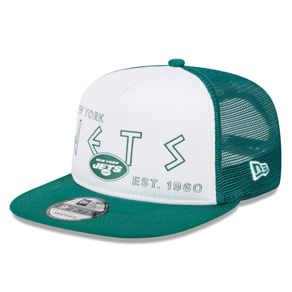 New York Jets New Era Banger 9FIFTY Trucker Snapback Hat White/Green - NFL