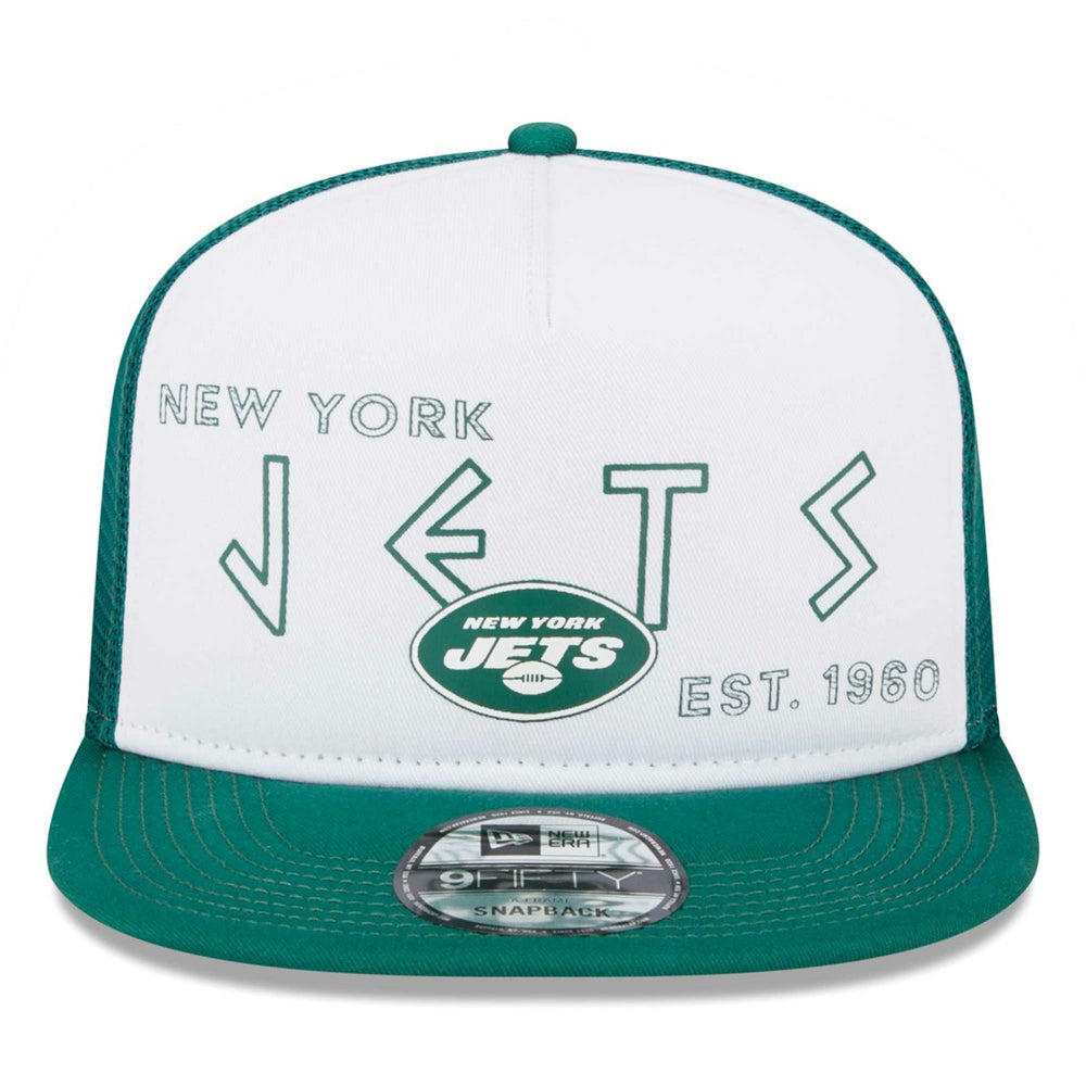 New York Jets New Era Banger 9FIFTY Trucker Snapback Hat White/Green - NFL