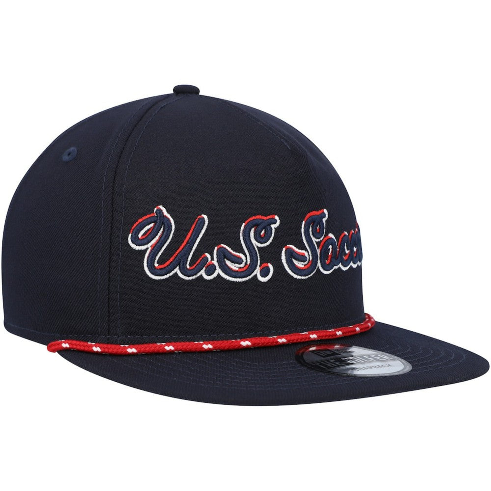 New Era USMNT New Era Script Golfer Adjustable Hat - Navy