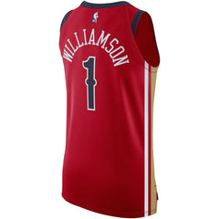 NBA - Zion Williamson New Orleans Pelicans Jordan Brand Authentic Jersey - Statement Edition - Red