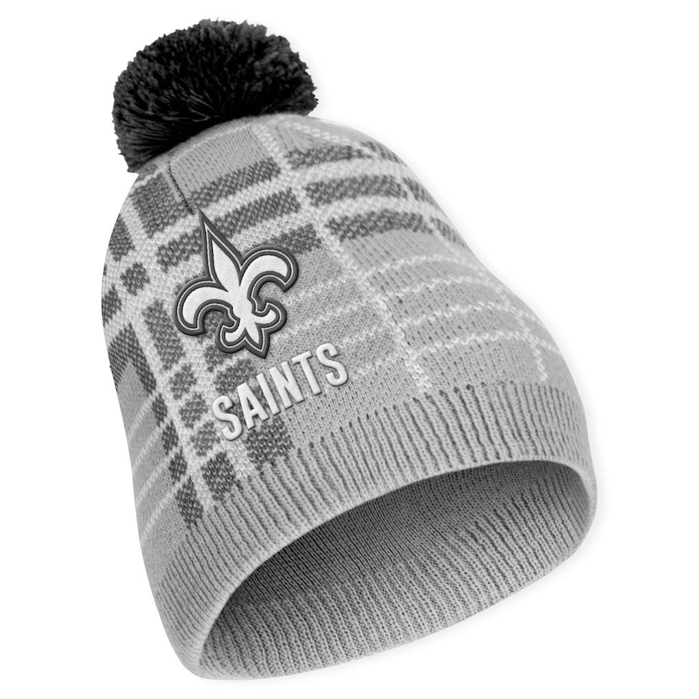 New Orleans Saints WEAR by Erin Andrews Women's Plaid Knit Hat with Pom & Scarf Set - NFL