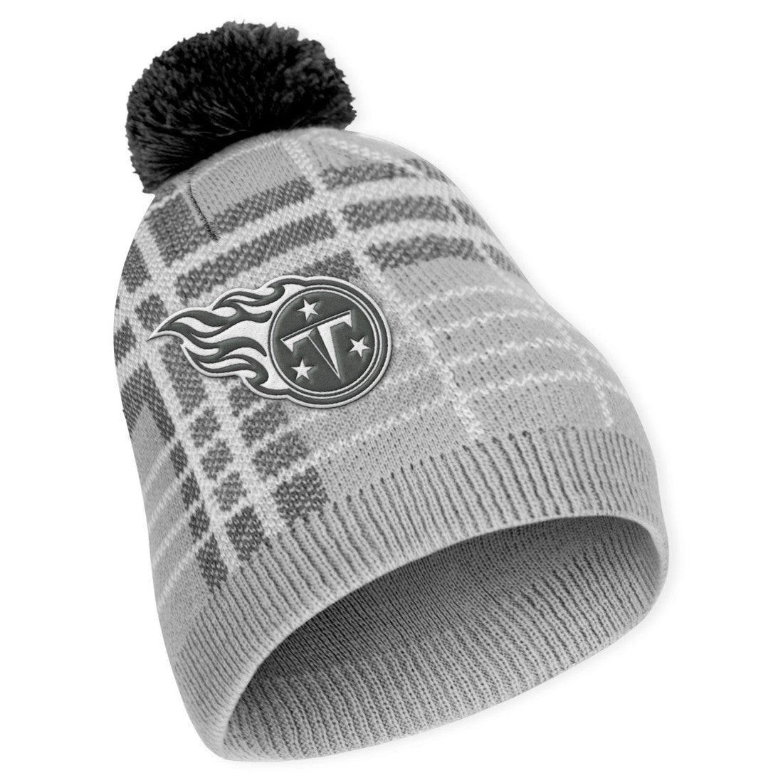 Tennessee Titans WEAR by Erin Andrews Women's Plaid Knit Hat with Pom & Scarf Set - NFL