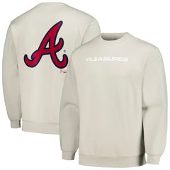 Atlanta Braves PLEASURES Ballpark Pullover Sweatshirt Clearance