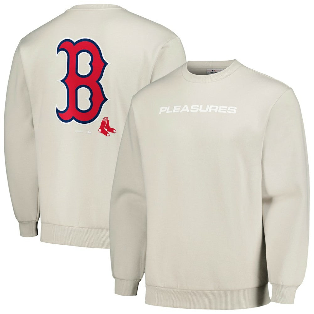Boston Red Sox PLEASURES Ballpark Pullover Sweatshirt for sale
