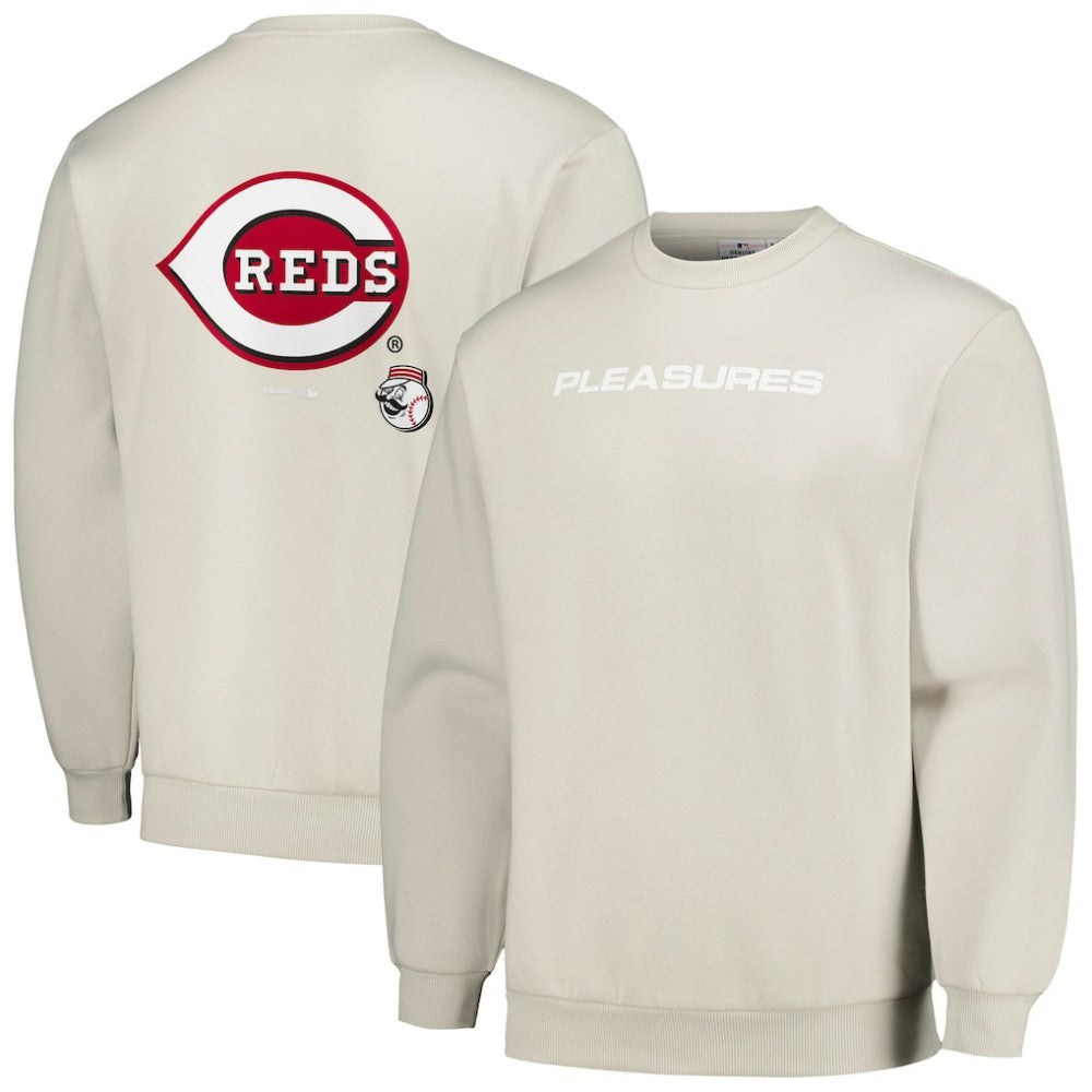 Cincinnati Reds PLEASURES Ballpark Pullover Sweatshirt Online