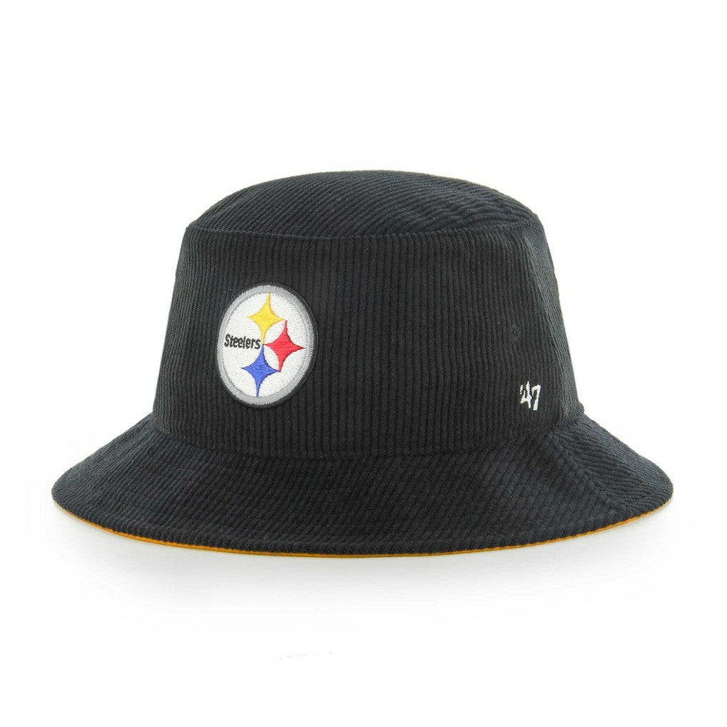 Pittsburgh Steelers '47 Thick Cord Bucket Hat Black - 47 brand