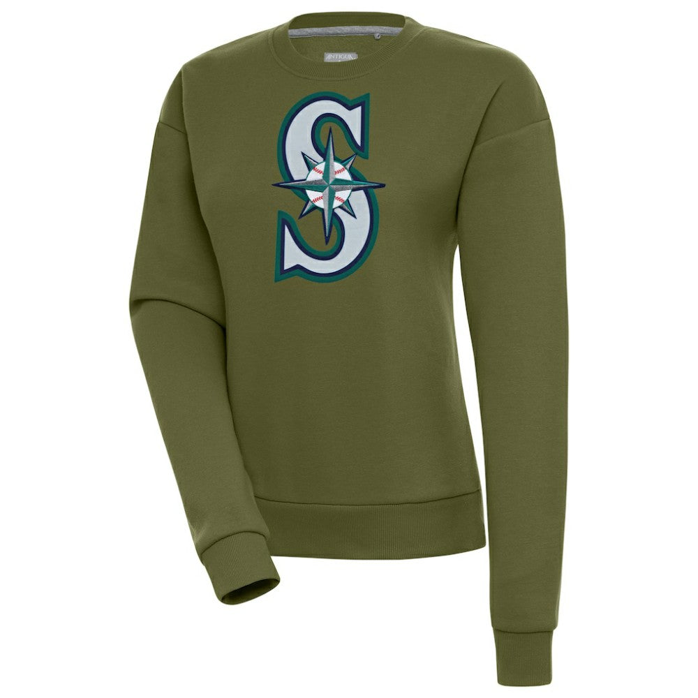 Seattle Mariners Antigua Women's Victory Pullover Sweatshirt On Sale