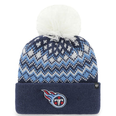 Tennessee Titans '47 Women's Elsa Cuffed Knit Hat with Pom Navy - 47 brand