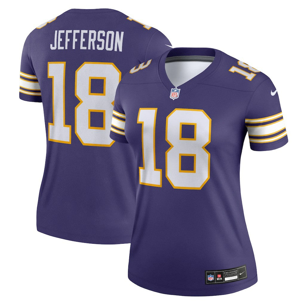 Justin Jefferson Minnesota Vikings Women's Alternate Legend Player Performance Top Purple - Nike