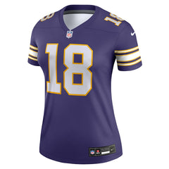 Justin Jefferson Minnesota Vikings Women's Alternate Legend Player Performance Top Purple - Nike