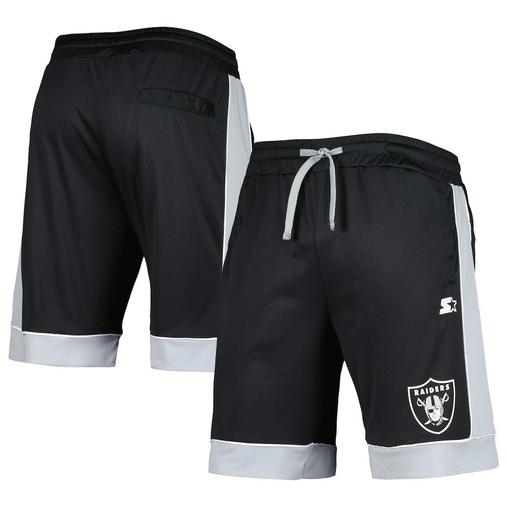 Las Vegas Raiders G-III Sports by Carl Banks Fan Favorite Fashion Shorts -Black/Silver - NFL
