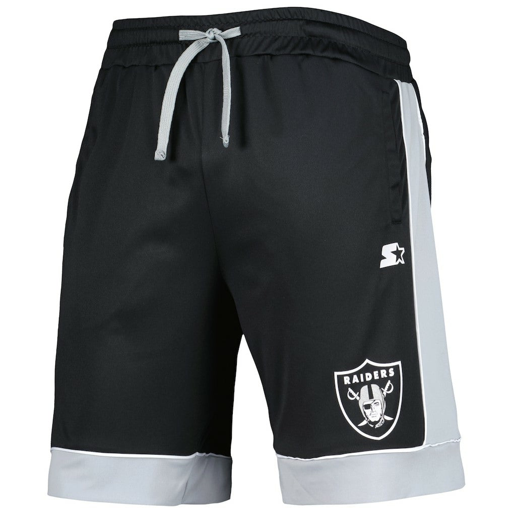 Las Vegas Raiders G-III Sports by Carl Banks Fan Favorite Fashion Shorts -Black/Silver - NFL
