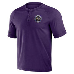 Baltimore Ravens NFL x Darius Rucker Collection Washed Raglan Henley T-Shirt Purple - Fanatics