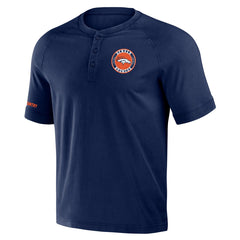 Denver Broncos NFL x Darius Rucker Collection Washed Raglan Henley T-Shirt Navy - Fanatics