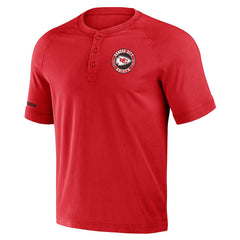 Kansas City Chiefs NFL x Darius Rucker Collection Washed Raglan Henley T-Shirt Red - Fanatics