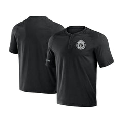 Las Vegas Raiders NFL x Darius Rucker Collection Washed Raglan Henley T-Shirt Black - Fanatics