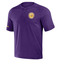 Minnesota Vikings NFL x Darius Rucker Collection Washed Raglan Henley T-Shirt Purple - Fanatics