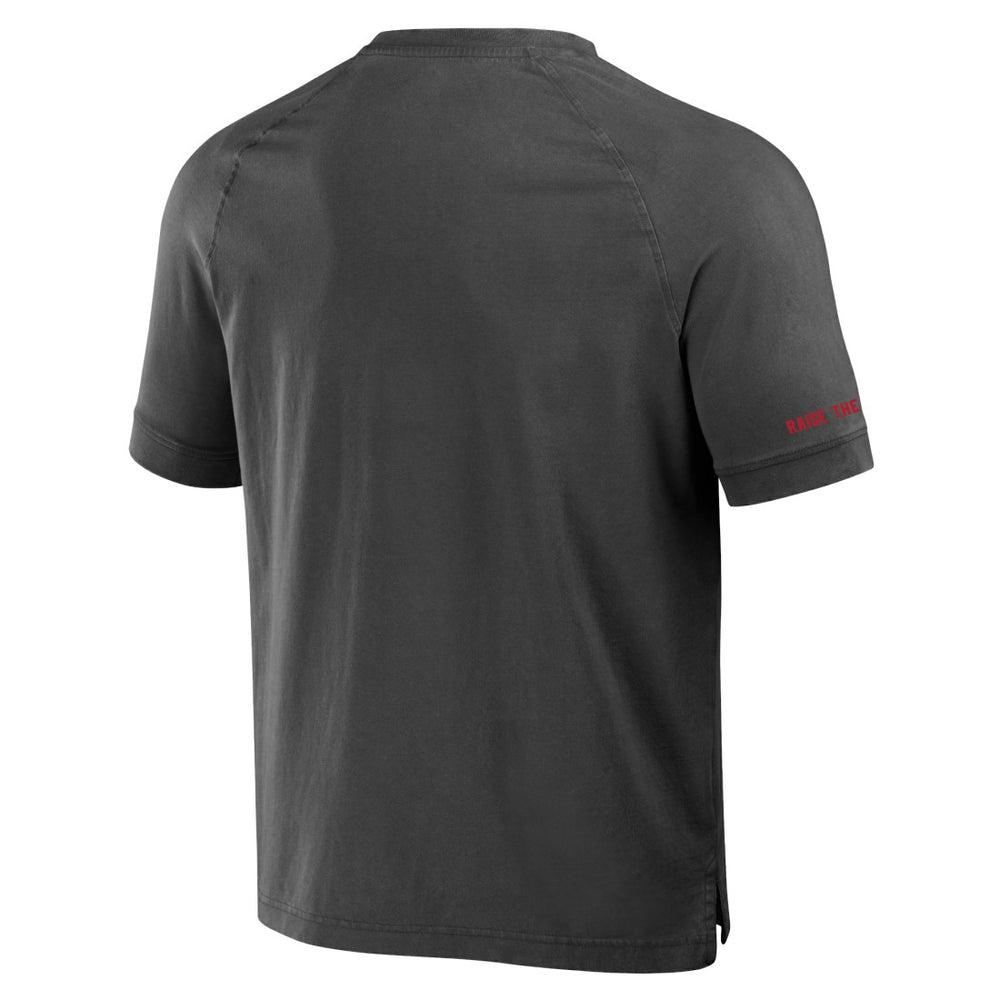 Tampa Bay Buccaneers NFL x Darius Rucker Collection Washed Raglan Henley T-Shirt Pewter - Fanatics