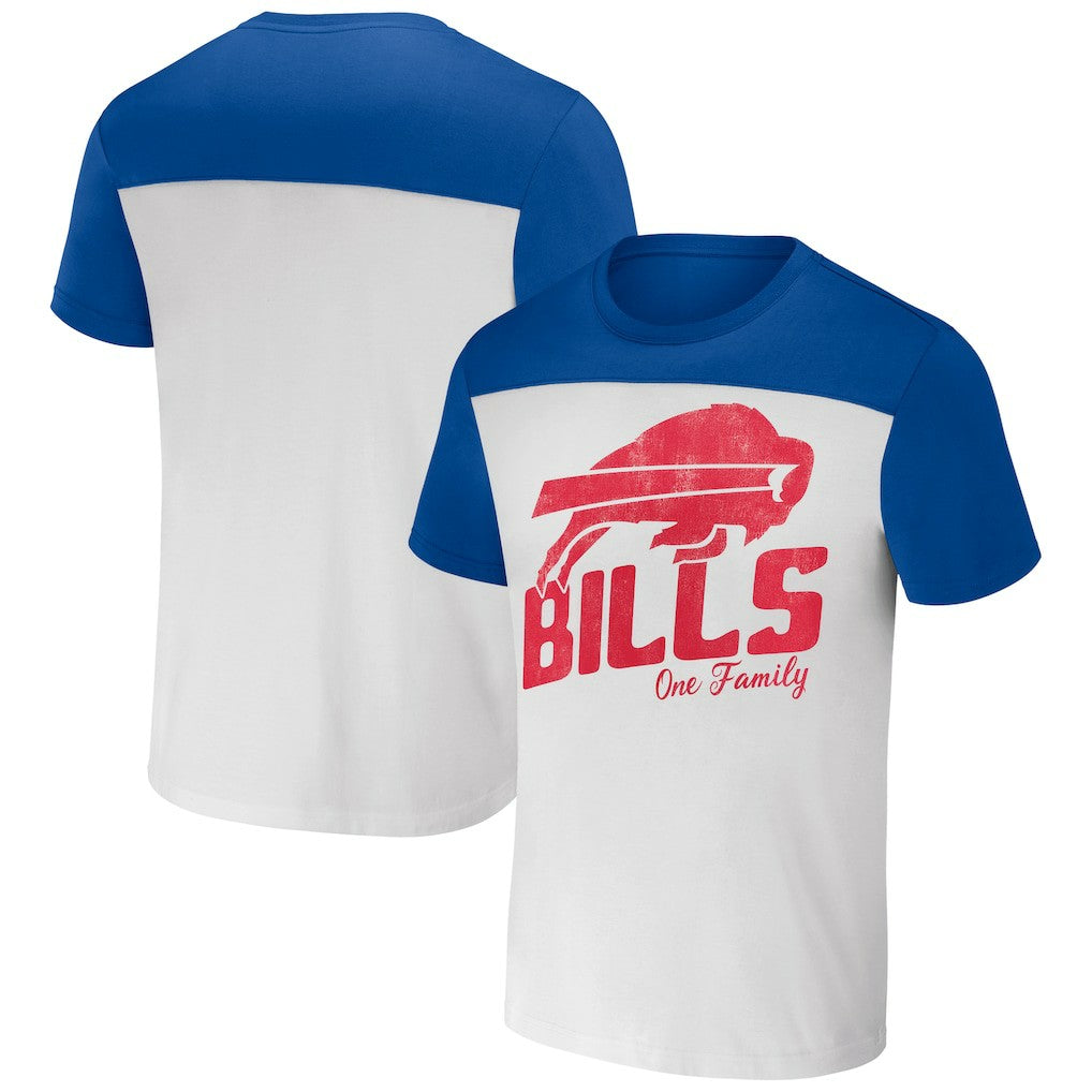 Buffalo Bills NFL x Darius Rucker Collection Colorblocked T-Shirt White/Royal - Fanatics