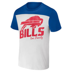 Buffalo Bills NFL x Darius Rucker Collection Colorblocked T-Shirt White/Royal - Fanatics