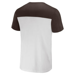 Cleveland Browns NFL x Darius Rucker Collection Colorblocked T-Shirt White/Brown - Fanatics