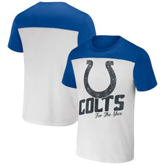 Indianapolis Colts NFL x Darius Rucker Collection Colorblocked T-Shirt White/Royal - Fanatics