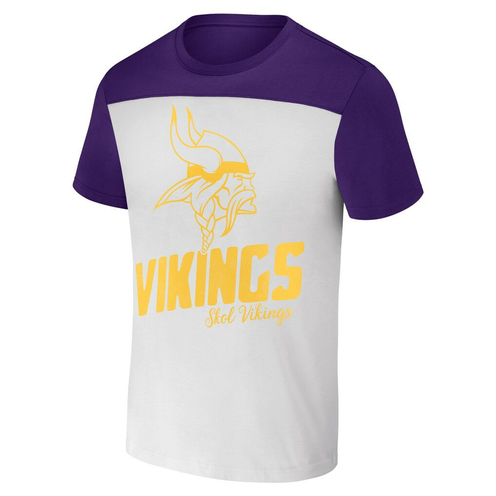 Minnesota Vikings NFL x Darius Rucker Collection Colorblocked T-Shirt Cream - Fanatics