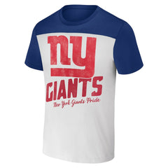 New York Giants NFL x Darius Rucker Collection Colorblocked T-Shirt Cream - Fanatics
