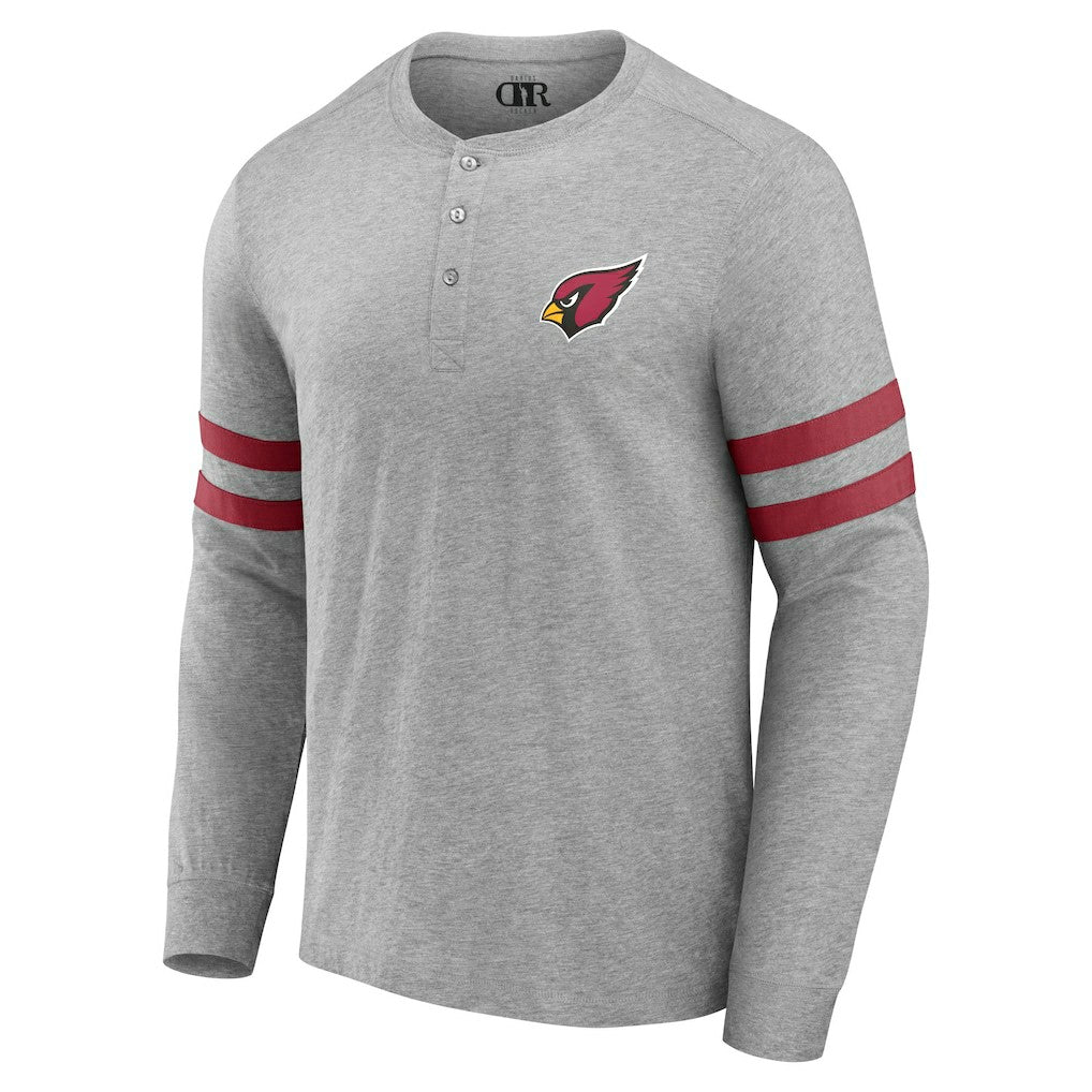 Arizona Cardinals NFL x Darius Rucker Collection Henley Long Sleeve T-Shirt Heather Gray - Fanatics