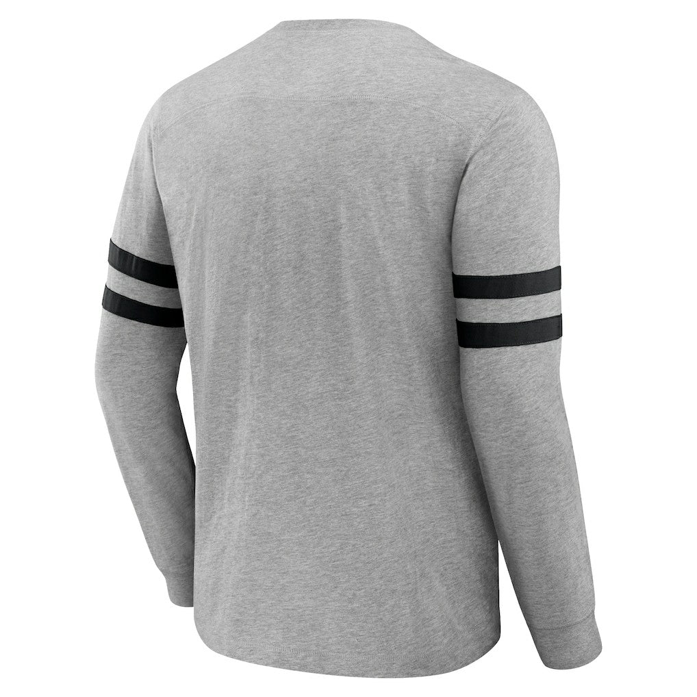 Carolina Panthers NFL x Darius Rucker Collection Henley Long Sleeve T-Shirt Heather Gray - Fanatics