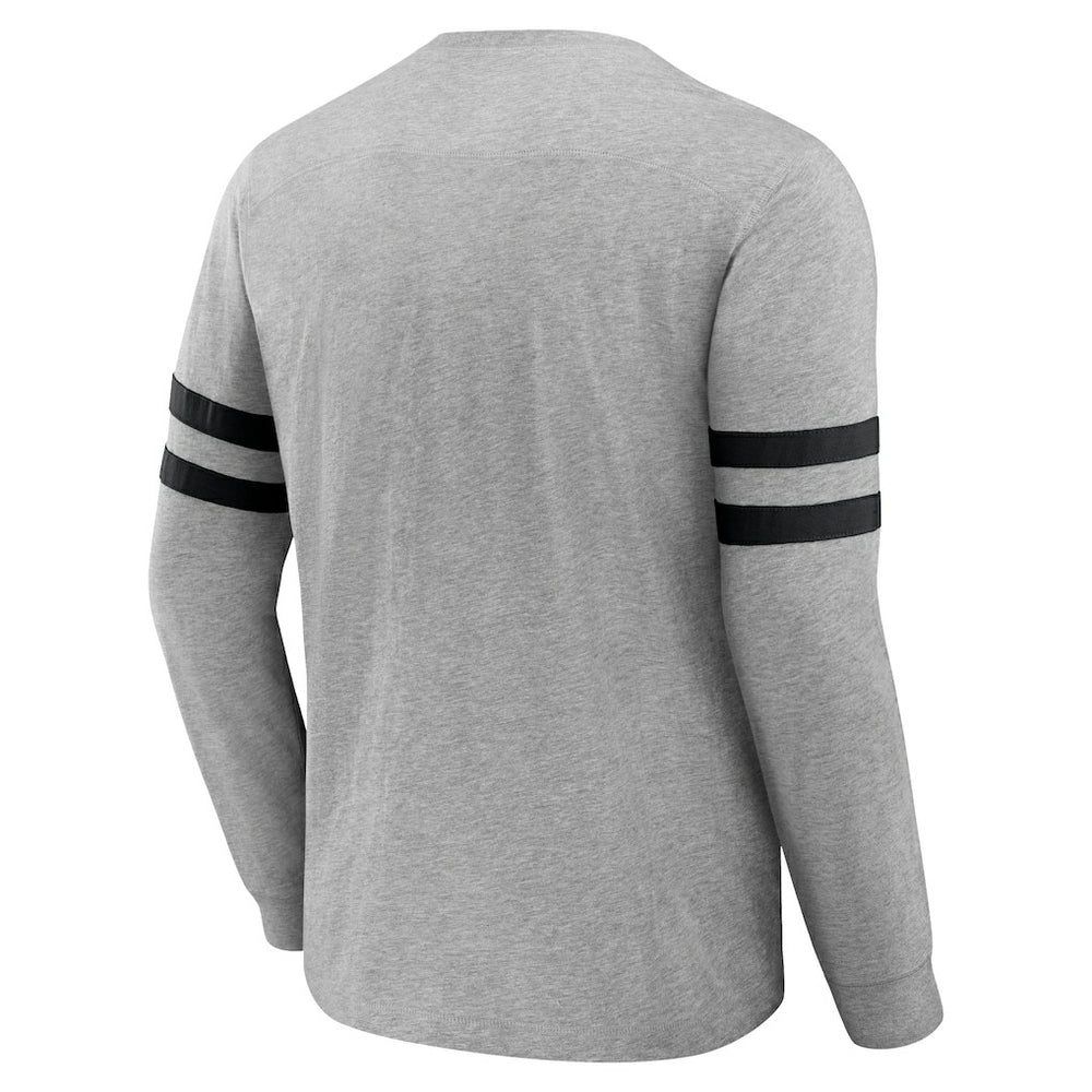Carolina Panthers NFL x Darius Rucker Collection Henley Long Sleeve T-Shirt Heather Gray - Fanatics