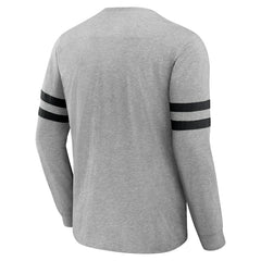 Las Vegas Raiders NFL x Darius Rucker Collection Henley Long Sleeve T-Shirt Heather Gray - Fanatics