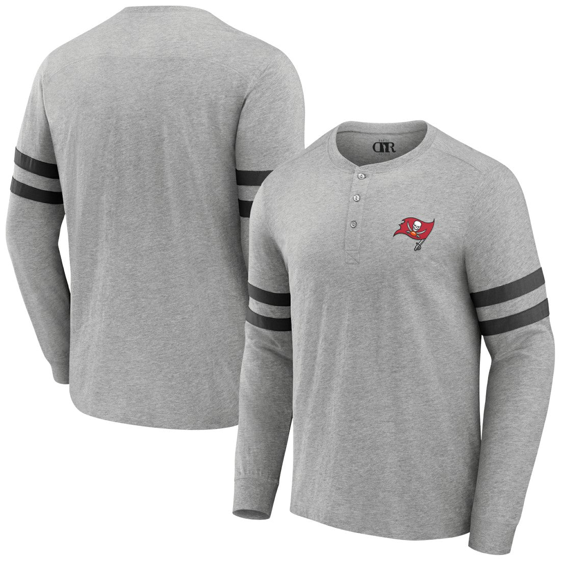 Tampa Bay Buccaneers NFL x Darius Rucker Collection Henley Long Sleeve T-Shirt Heather Gray - Fanatics
