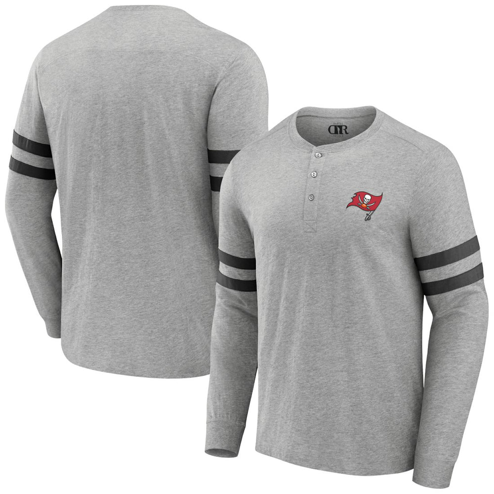 Tampa Bay Buccaneers NFL x Darius Rucker Collection Henley Long Sleeve T-Shirt Heather Gray - Fanatics