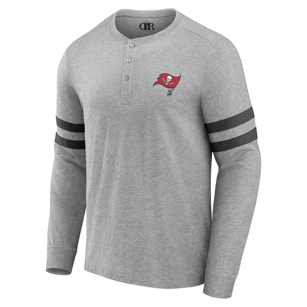 Tampa Bay Buccaneers NFL x Darius Rucker Collection Henley Long Sleeve T-Shirt Heather Gray - Fanatics