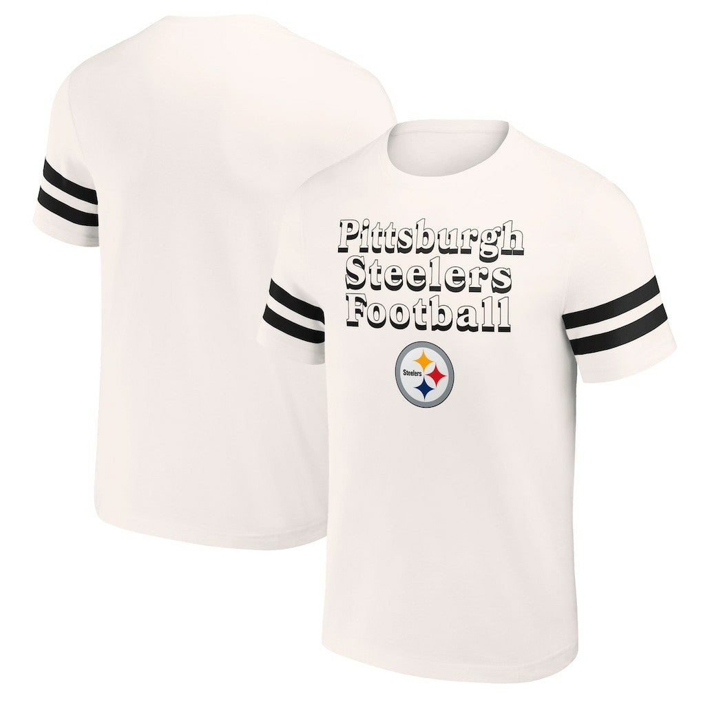 Pittsburgh Steelers NFL x Darius Rucker Collection Vintage T-Shirt Cream - Fanatics
